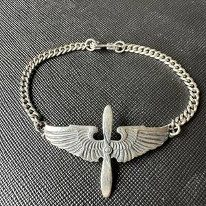 【アクセサリー】【ブレスレット】ARMY AIR FORCE WING【18cm】【スターリング】【925】【HARRIS】/M【未使用.】]【 