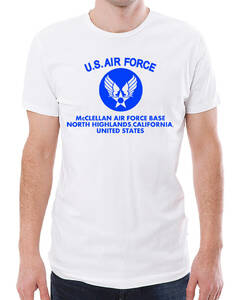 【6oz】【S】AIR FORCE AR【ホワイト-青】SMALL/ GILDAN男女兼用/2192 売