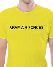 【6oz】【S】ARMY AIR FORCE R【イエロー-黒】SMALL/ GILDAN男女兼用/2213 売_画像3