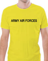 【6oz】【S】ARMY AIR FORCE R【イエロー-黒】SMALL/ GILDAN男女兼用/2213 売_画像2