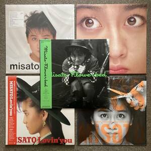 { superior article .} Watanabe Misato LP together 5 sheets ~Flower bed/ribbon/BREATH/Lovin*you/eyes/..