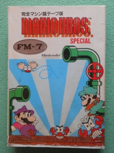 MARIOBROS. SPECIAL 完全マシン語テープ版 FM-7 HUDSON SOFT 1984年 マリオブラザーズ スペシャル ハドソン ★ジャンク品