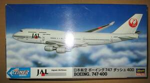 ハセガワ 1/400 日本航空 ボーイング 747 ダッシュ 400 ミニライナー JAL