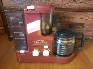 【ジャンク】東芝　TOSHBA MILL&DRIP 5 CUPS AUTOMATIC COFFEE MAKER レトロ　コーヒーメーカー HCD-521M 蓋なし　通電確認済み