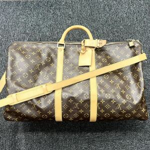 ★1円スタート★LOUIS VUITTON ルイヴィトン モノグラム キーポルバンドリエール55 M41414 ボストンバッグ シリアルSP1918 ブラウン 茶色