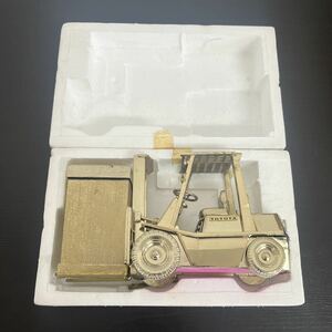 ★希少品★ 黄金のTOYOTA フォークリフト　レプリカ　置物　中古品　当時物