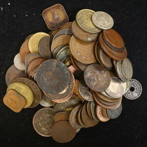 海外貨幣 100枚 まとめて おまとめ アンティーク 外国コイン 古銭 銅貨 古めのお金 大量 コイン 硬貨 海外コイン 銅銭 外国銅貨