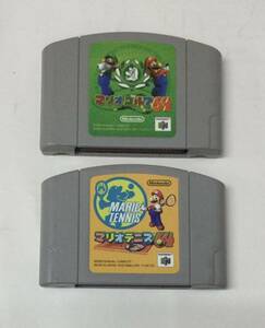 24N64-011 任天堂 ニンテンドー64 N64 マリオテニス64 マリオゴルフ64 セット レトロ ゲーム ソフト 使用感あり ソフトのみ