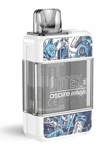 新品 Aspire GoTek S Pod System Kit 650mAh 4.5ml ホワイト　電子タバコ　アスパイア　ゴーテックS　ポッド　ベイプ
