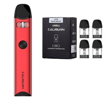 新品 Uwell Caliburn A3 Pod レッド＋交換用ポッドカートリッジ4個入り カリバーン ユーウェル ポッド　電子タバコ　Vape　ベイプ_画像1