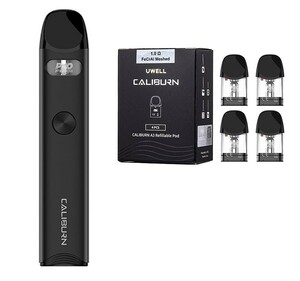 新品 Uwell Caliburn A3 Pod ブラック＋交換用ポッドカートリッジ4個入り カリバーン ユーウェル ポッド　電子タバコ　Vape　ベイプ