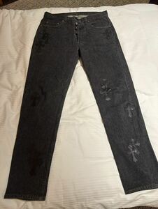 Sees by Rinkan 鑑定済み正規品　Chrome Hearts クロムハーツ×リーバイス LEVI'S JEAN BLK/RED TAB クロスパッチ　ウォッシュド501デニム