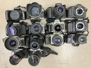【大量14個】 ペンタックス ニコン キャノン 等 AF フィルムカメラボディ レンズセット 等 大量 まとめ ジャンク D40