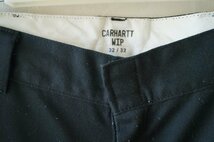 ◆Carhartt WIP / カーハート*MASTER PANT　コットン混 チノパン　/　黒　32　*古着のgplus広島 2402t4　_画像7