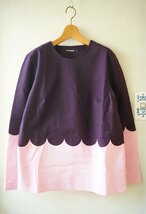 ★送料無料!!　marimekko/マリメッコ　*LEONA　配色デザインカットソー　/ボルドー×ピンク38*古着のgplus広島　2402t2_画像1