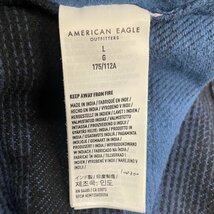 未使用品 American Eagle フードチェックネルシャツ L ブルー アメリカンイーグル_画像3