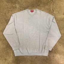 極美品 Supreme Metallic L/S Top Light Slate L シュプリーム ニット メタリック ラメ ニット トップ ライトスレート L_画像1