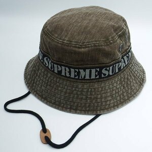 未使用同様 23ss Supreme Stencil Webbing Boonie Hat Olive M/L シュプリーム ブー二ーハット オリーブ