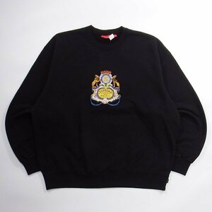 未使用品 23ss Supreme Crest Crewneck Black XL シュプリーム クレスト クルーネック ブラック