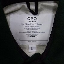 美品 FIDELITY CPO JACKET GREEN L フィデリティ ウールシャツジャケット グリーン_画像3