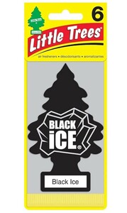 1枚 リトルツリー Little Trees 芳香剤 エアフレッシュナー ブラックアイス Black Ice 消臭剤