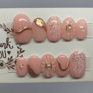 現品のみ ネイルチップ 春ネイル フラワーネイル 