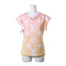 LOUIS VUITTON グラデーションモノグラム チェーンネック Tシャツ S ピンク ルイヴィトン KL4BUQ2C25_画像1