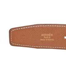 HERMES ボックスカーフ トゴ リバーシブル ベルト 32mm 75 ブラック エルメス KL4BUBKQ24_画像7