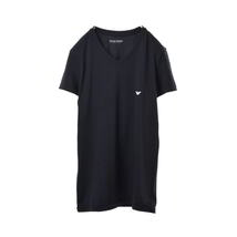 未使用 EMPORIO ARMANI GAプリント Vネック Tシャツ 46 ブラック エンポリオアルマーニ KL4BUCHS27_画像1