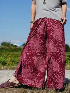 * ethnic LAP pants peace pattern botanikaru* including carriage new goods B* Asian to coil pants wide pants yoga unisex room wear 