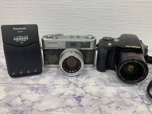 ☆1000円スタート☆　コンパクトカメラ　フィルム一眼レフ　MINOLTA　HIMATIC　7　OLYMPUS　L-10　SUPER　2点セット　◆22599