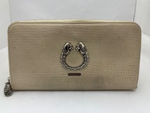 ☆1円スタート☆ ブルガリ BVLGARI 長財布 レオーニ ライオン ジッピーウォレット wallet ラウンドファスナー メンズ レザー　◆23106_画像1