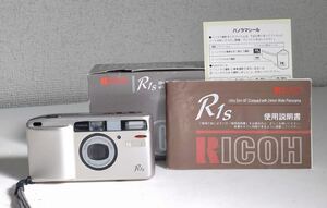 RICOH リコー R1s シルバー 元箱付 説明書付き コンパクトフィルムカメラ 通電動作未確認 ジャンク品 ※2