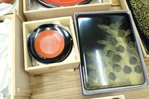 ★022012 御椀　鉢　文箱　鎌倉彫　輪島塗　御盆　御屠蘇　漆器 他 色々 骨董品 11箱 まとめて ★_画像10