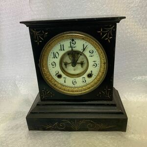 動作未確認　アンティーク アンソニア　ゼンマイ式 鉄製　置き時計 アメリカ製　骨董品　