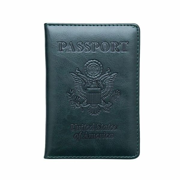 【再入荷】パスポートケース　カバー　革　ブラック　黒　PUレザー　軽量　ビジネス