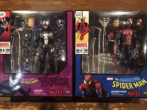 MAFEX 2体セット SPIDER-MAN(No.108 COMIC PINT CLASSIC COSTUME Ver.) VENOM（No.088 COMIC Ver.）(ベノム スパイダーマン マフェックス) 