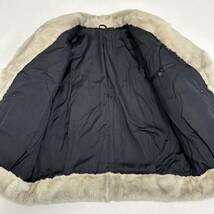 【貂商】h2402 メンズ サファイアミンク ハーフコート デザインコート セミロング ミンクコート 貂皮 mink身丈 約70cm_画像8