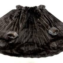 【貂商】h2478 BLACKGLAMA ブラックグラマミンク ハーフコート デザインコート セミロング ミンクコート 貂皮 mink身丈 約95cm_画像7