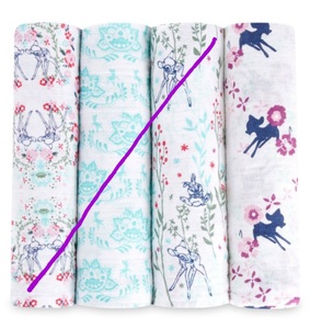  new goods unused eiten and anei120cm angle large size swa dollar Bambi 1 sheets * purple series Silhouette * aden+anais