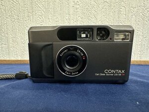 CONTAX コンタックス フィルムカメラ チタンブラック T2 Carl Zeiss Sonnar 2.8/38 T* データパック付き 動作確認済み 現状品 中古