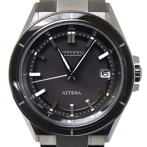 CITIZEN シチズン ATTESA アテッサ 電波 腕時計 ソーラー ブラック CB3035-72E/H128-001R704 チタン メンズ 中古 美品