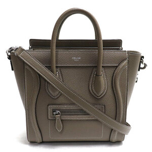 CELINE セリーヌ ラゲージ ナノショッパー 2Wayショルダーバッグ スリ 189243DRU.09SO レディース 中古