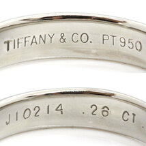 TIFFANY&Co. ティファニー Pt950プラチナ ドッツ ソリティア リング・指輪 ダイヤモンド0.26ct 9号 6.2g レディース 中古 美品_画像5