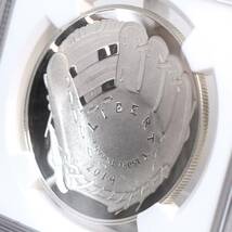 2014年 野球殿堂博物館 75周年記念 １ドル 銀貨 ドジャース トムラソーダ氏ラベル NGC PF70UC コイン メジャーリーグ 野茂英雄 大谷翔平_画像6