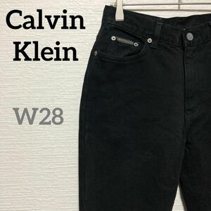 Calvin Klein　カルバンクライン　ブラックデニム　フレアジーンズW28