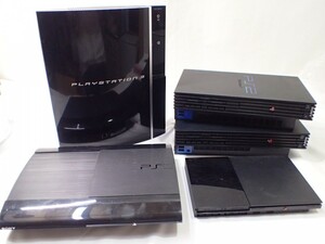 k4408 / SONY PlayStation PS2 SCPH-90000 SCPH-50000 SCPH-15000 PS3 CECHH00 CECH-4000B 本体のみ 5台 まとめて 現状品 動作未 ジャンク