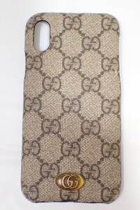 k3767 / GUCCI グッチ 525053・572353 iphone X XS スマホ ケース カバー GG スプリーム オフィディア キャンバス イタリア製 現状品