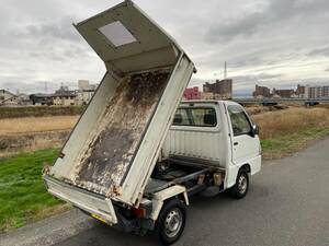 電動ダンプ サンバートラック お支払いは落札金額＋リサイクルのみ エアコン パワステ パートタイム4WD タイベル交換ステッカー有 車検有 