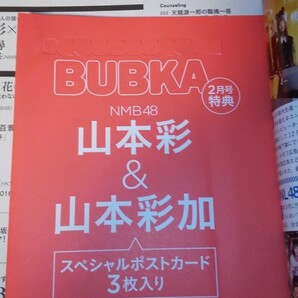 BUBKA ブブカ 2017年2月号 未開封山本彩&山本彩加ポストカード付き さや姉 NMB48 AKB48 の画像10